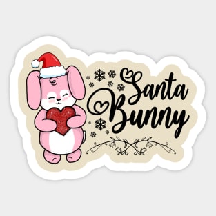 Santa Bunny Sticker